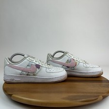 Big Kids Nike Air Force 1 LV 8 Low White Floral Casual Sneakers Shoes Size 6.5 Y