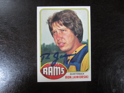 1976 Topps # 426 Ron Jaworski Autograph Signed Auto Card JSA Los Angeles Rams