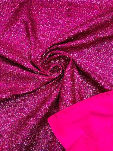 Mini Glitz Sequins on a 4 Way Stretch Spandex Fabric- Sold by The Yard. - Picture 11 of 20