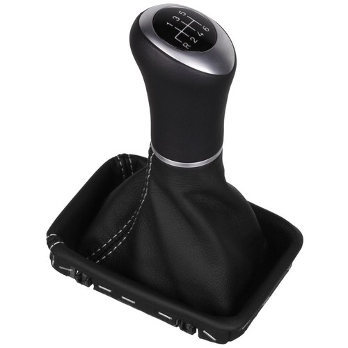 ICT gear shift knob boot gaiter for Chrysler Crossfire LED stitch silver B41 - Picture 7 of 10