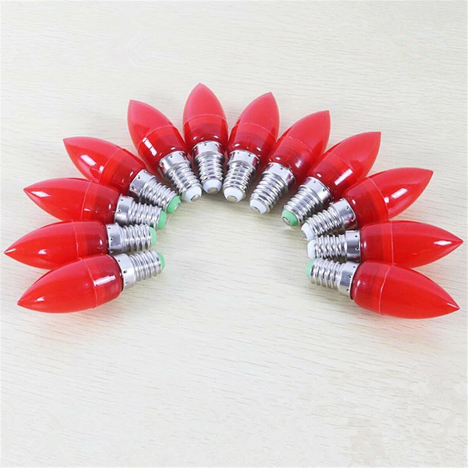 2x 0.5W 220V E14 E12 LED Red Lotus Filament Candle Light Bulb Buddhist Supplies - Image 3 of 4