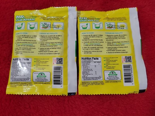 (2- Pck) Mr. Gulaman Mango Flavor Gelatin Powder 25g. (YELLOW)  - Picture 2 of 2
