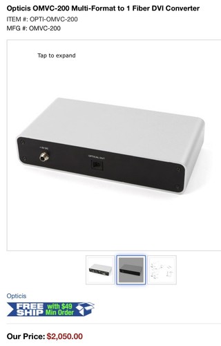 Optics OMVC-200 Fiber-Optic Multi-Format Video Converter NO Power Supply AS-IS - Picture 9 of 10