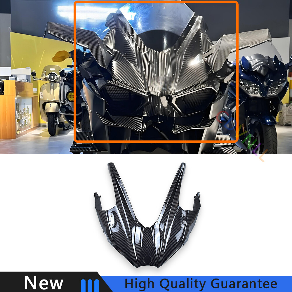 For Kawasaki H2 H2R Dry Carbon Fiber Motorcycle Front Fairing