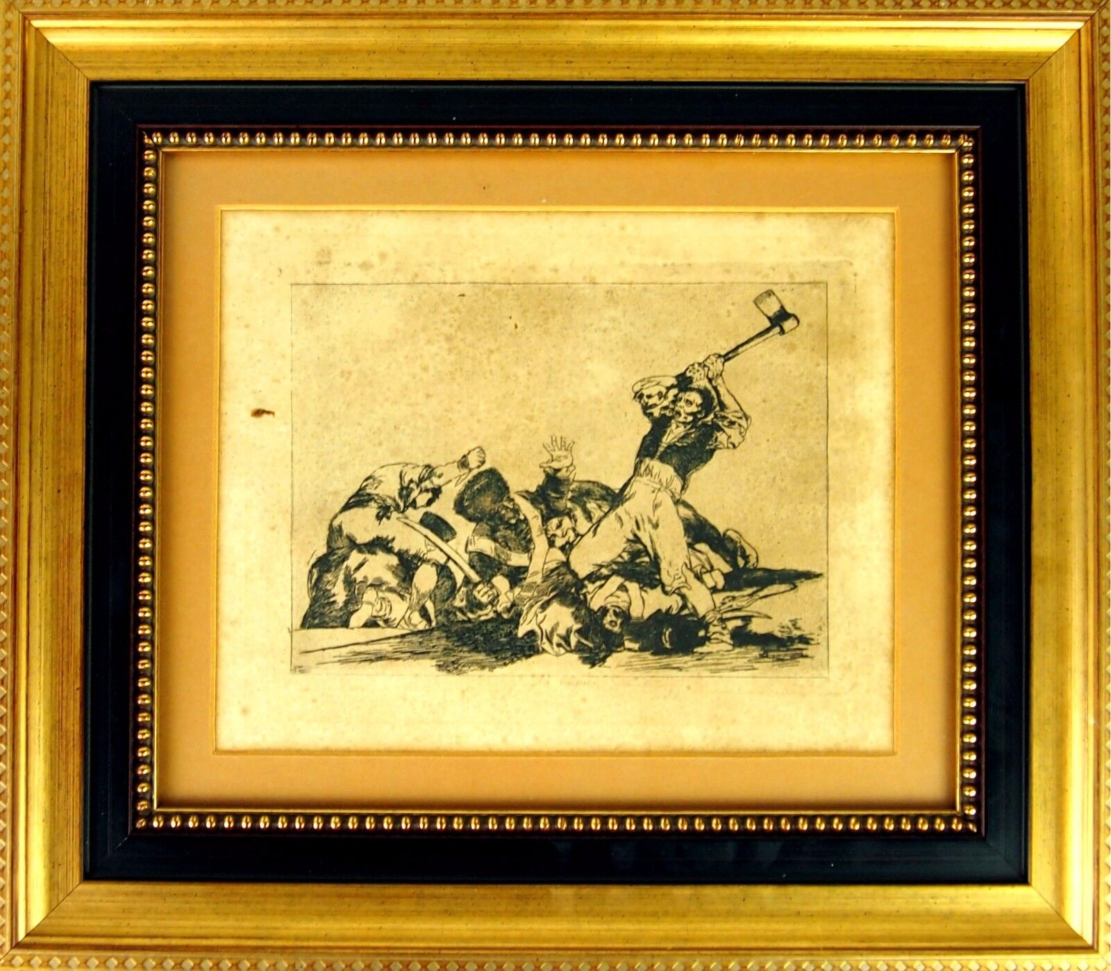 Grabado. la misma (catástrofes serie). Francisco De Goya. 1863 (?). España.