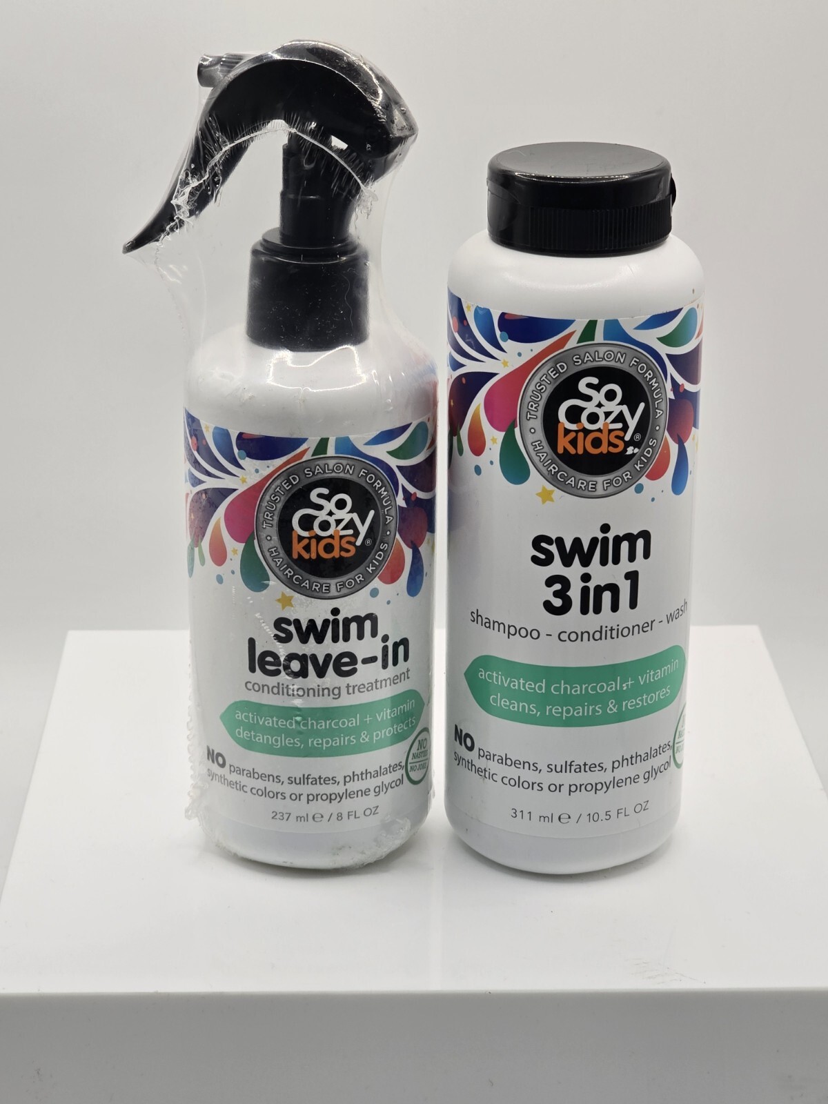 So Cozy Kids. Swim Leave-In and Swim 3 In 1 Shampoo - Conditioner - Wash BUNDLE
