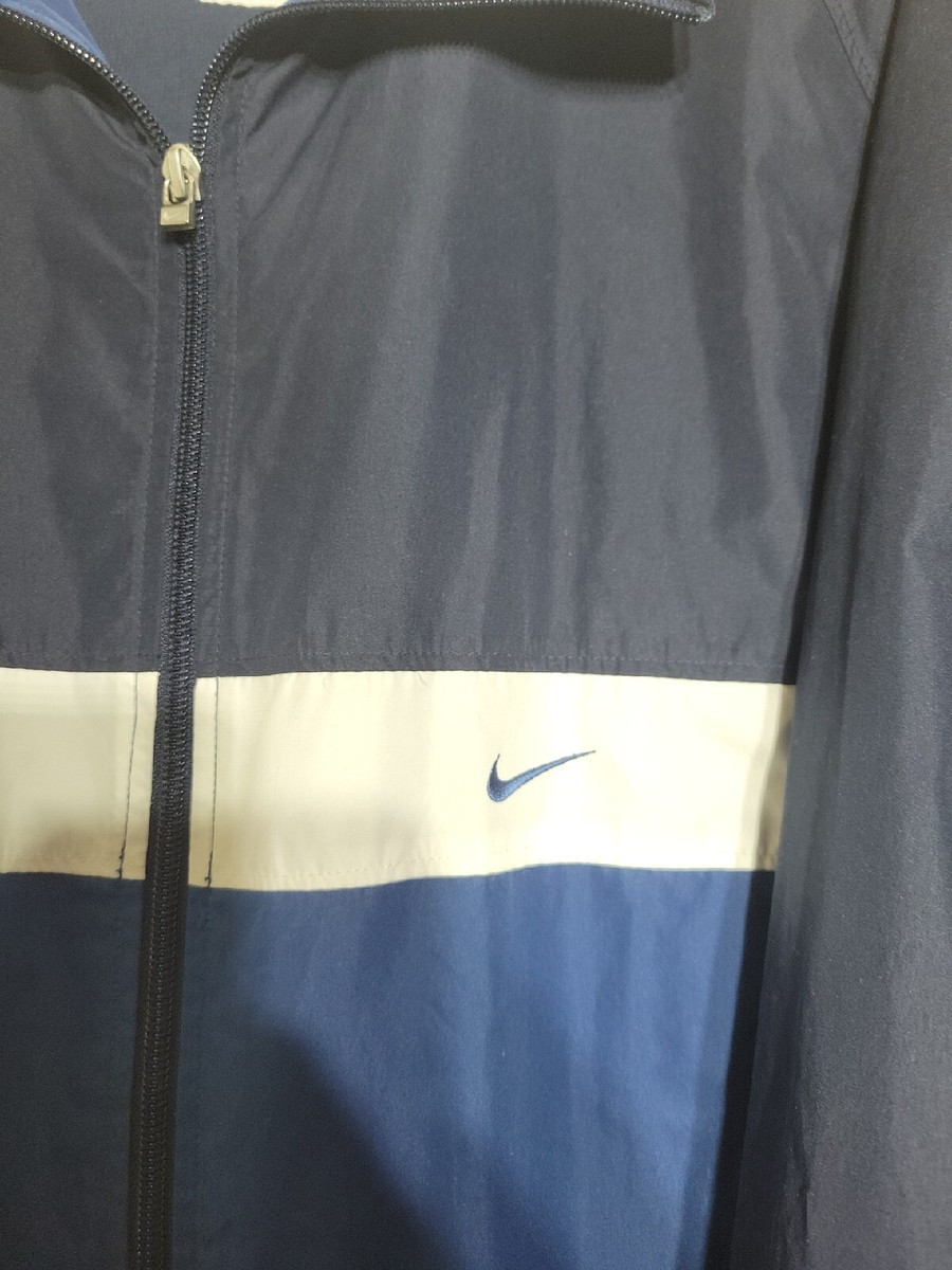 Y2k VTG Nike Blue 2-Tone Windbreaker Jacket XL Lined