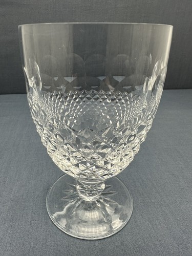 Galway O'MALLEY Clear Cut Crystal 5" RED WINE GLASSES Cross Hatch Dots SET OF 4 - Picture 4 of 12