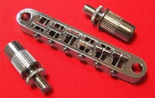 Guitar Parts Tune-o-matic BRIDGE Tuneomatic - w/ Large Post & Bushing - CHROME