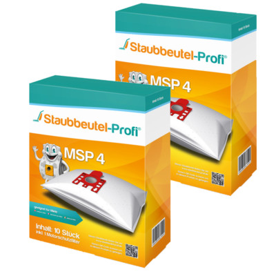 20 Staubsaugerbeutel Staubbeutel-Profi MSP4 geeig. für Miele Ecoline Green - S5