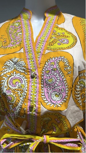 Alemais Diana gelb Paisley Gürtel Midikleid Größe 6 (10). Neu ohne Etikett - Bild 16 von 17