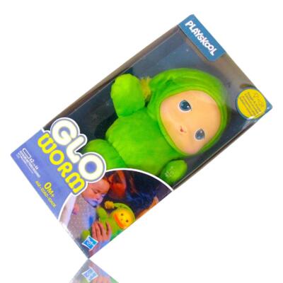 Playskool Glo Worm by Hasbro Newborn Snuggle Soothe Plush Light Sound  Glow New
