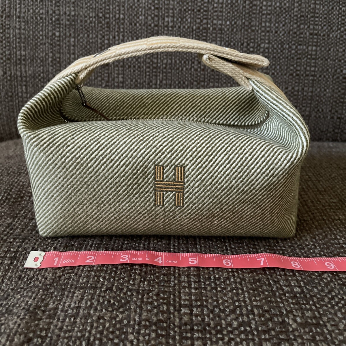 大人気! ウール素材HermesBride-a-Brac H Natte case LMポーチ Hermes Bride-A-Brac H Natte Travel Case PM 100% Merino Wool