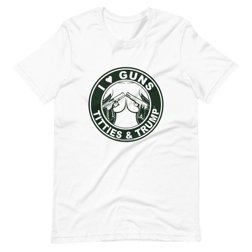 I Love Guns, Titties, and Trump T-Shirt, Vintage, Unique, America - Imagen 5 de 5