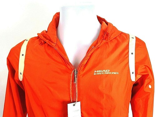 HEAD Mens Orange Lightweight Hooded RAIN JACKET Windbreaker Nylon - S - £69 - Picture 4 of 12