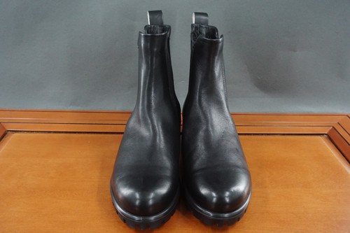 Ecco Modtray Chelsea Shoes Women's 7.5 Black Leather Pull On Casual Ankle Bootie - Picture 2 of 10