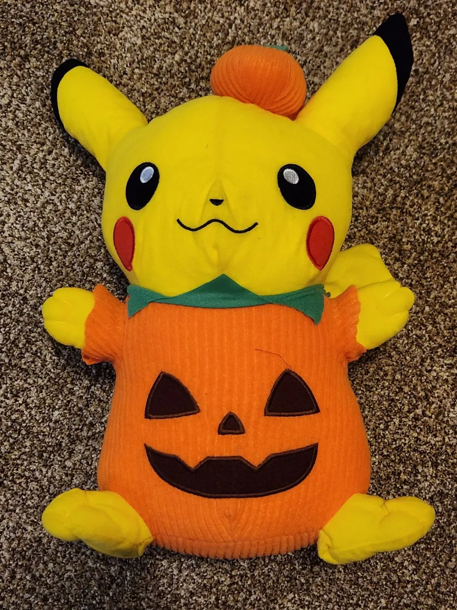 Pokemon Halloween Pikachu Pumpkin Jumbo Plush 14 Toy Factory 2021