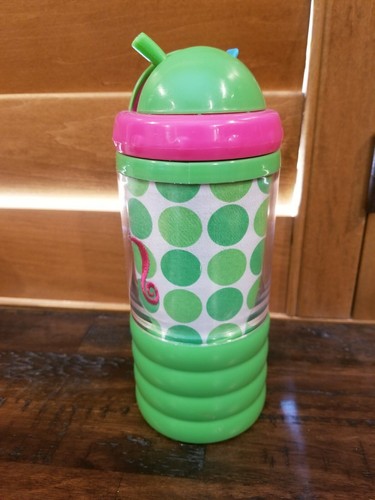 Mudpie Initial 'H' Letter Sip N and Munch Toddler Child Sippy Straw Cup Bottle - Picture 3 of 12