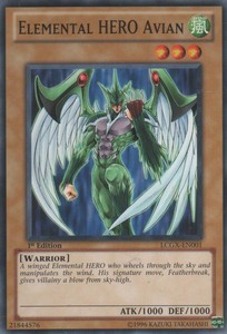 Elemental HERO Avian - LCGX-EN001 - Common - Unlimited Edition x3 - Near Mint