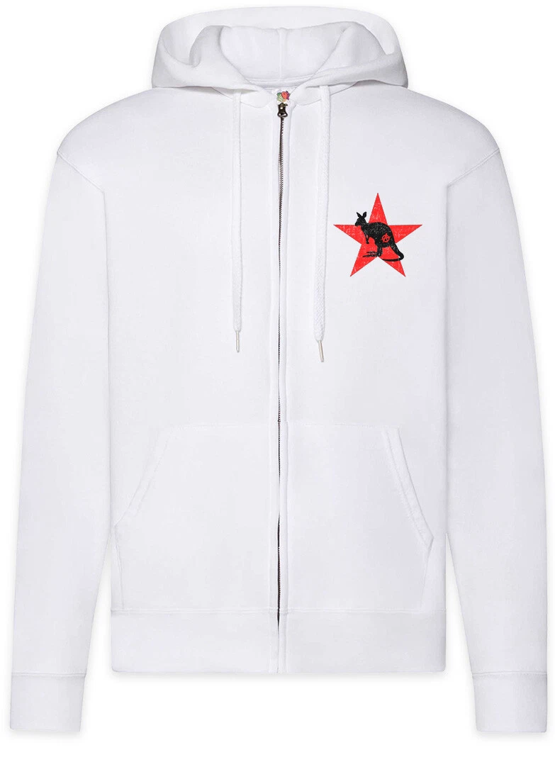 Anarchy Kangaroo Zipper Hoodie Communism Anarchist Fun Sign Symbol Logo