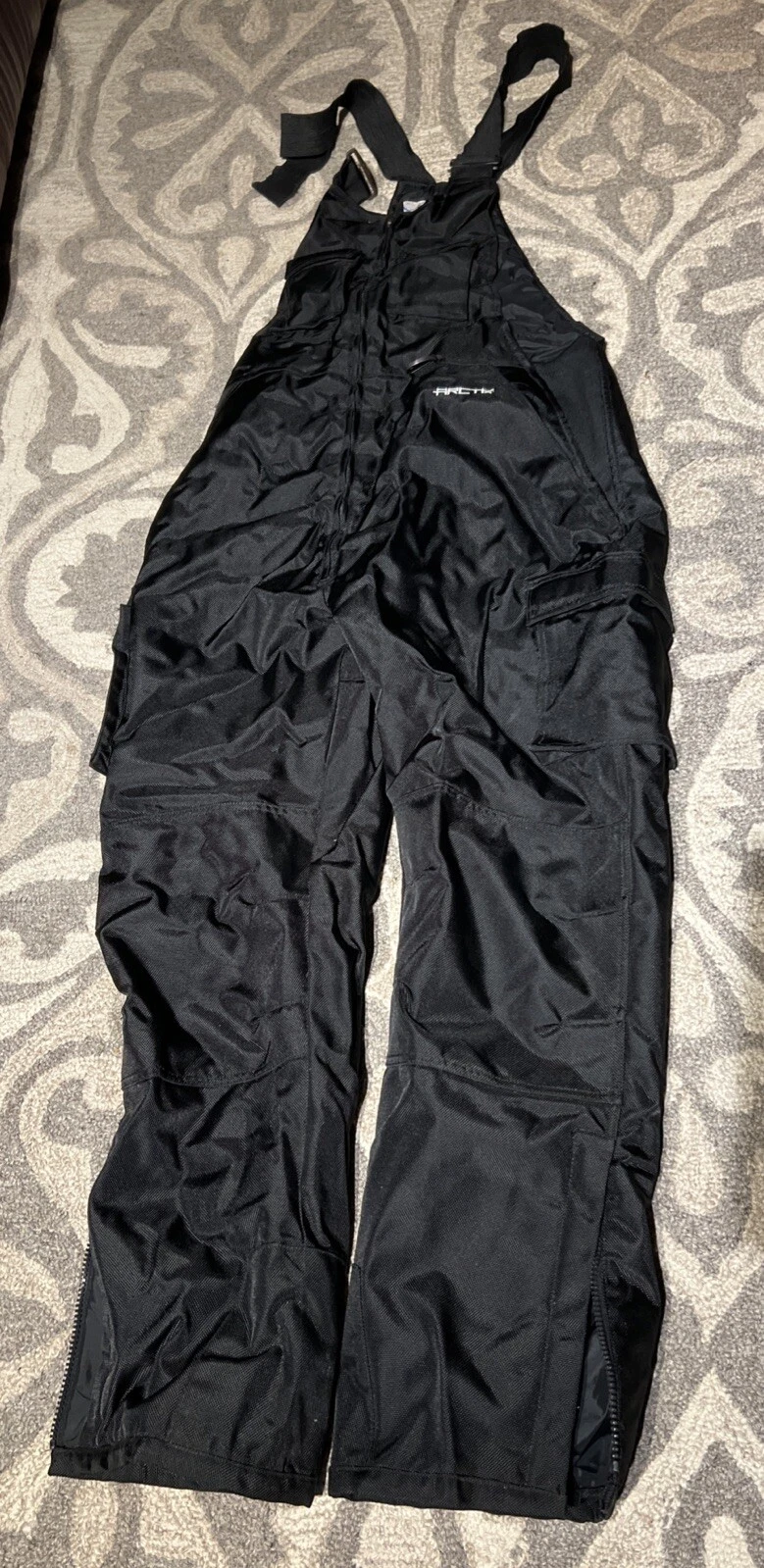 ArctiX Men's Tundra Bib Overall Pants Coveralls Medium Black Snowmobile READ