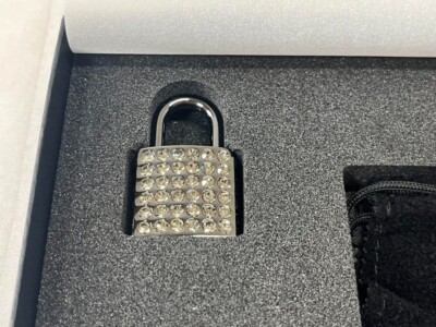 AMERICAN EXPRESS AMEX CENTURION Padlock Crystal Key Ring