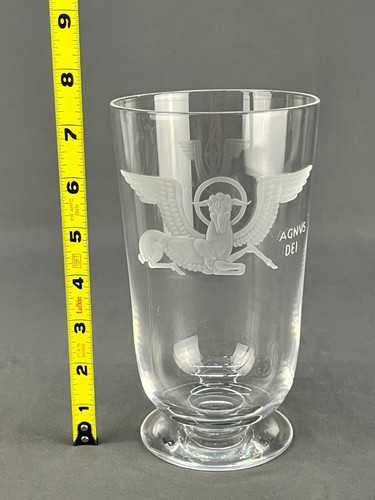 Steuben Art Glass "Agnus Dei" Footed Vase Designed by Sidney Waugh c. 1935: MINT - Picture 10 of 12