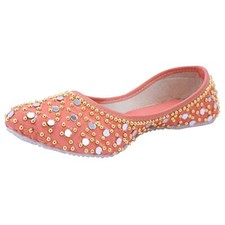 Aura Bridal Flats Indian ethnic Punjabi Jutti mojari khussa US women size 6-11