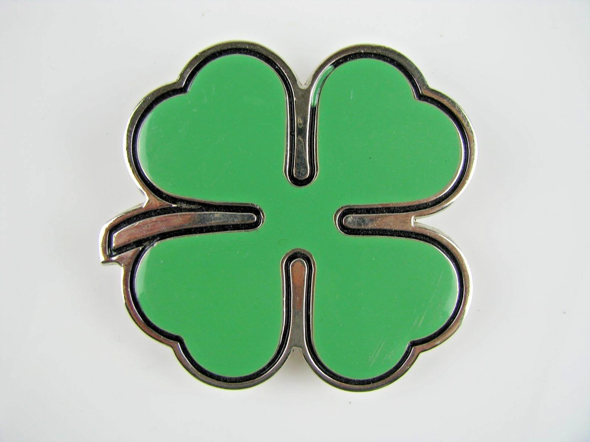 New Irish 4 leaf clover belt buckle Lucky Belt Buckle, Irish St Patrick Four Leaf Clover Lucky  main image 2