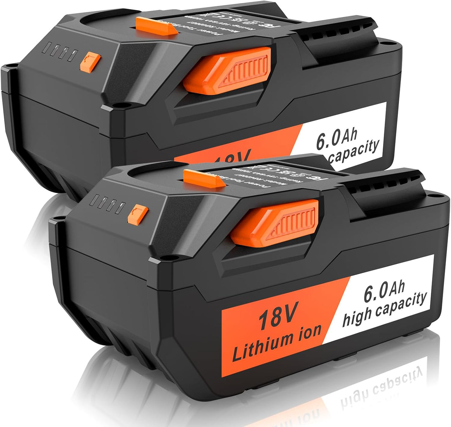 2-Pack 18V 6.0Ah Lithium-Ion Battery Compatible with RIDGID R840087 R8400 Gen5X
