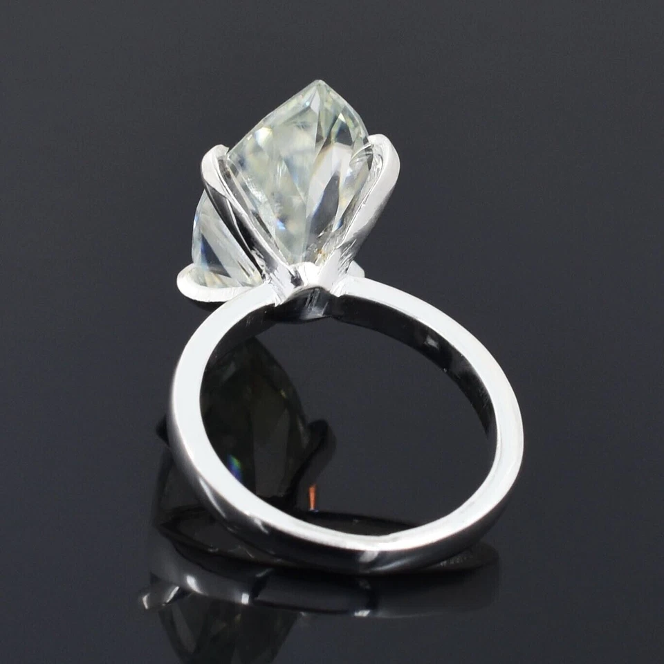 Black Friday! Anillo de plata de ley 925 con diamantes blancos de 7,5 quilates certificado VS para amor Foto 3 de 4