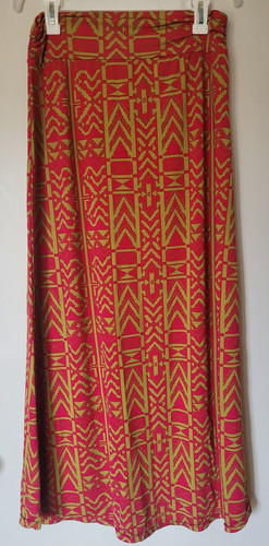 Jon & Anna Orange Long Elastic Waist Maxi Skirt Size Medium