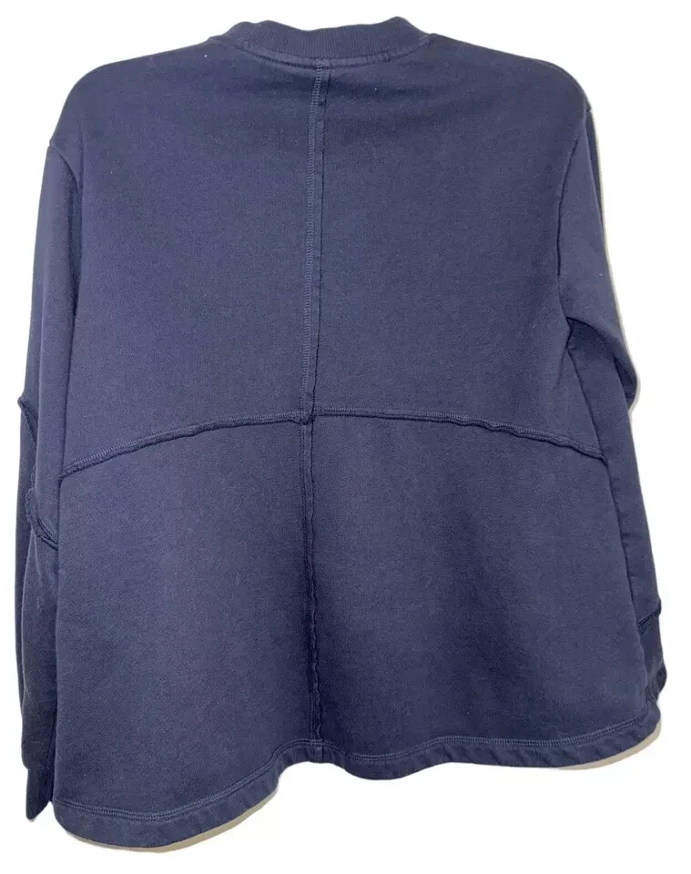 sweaty-betty revive peplum pull over cotton sweatshirt