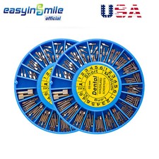 2kits Dental Screw Post Conical Stainless /gold Plated S - Xl Root Canal Pins