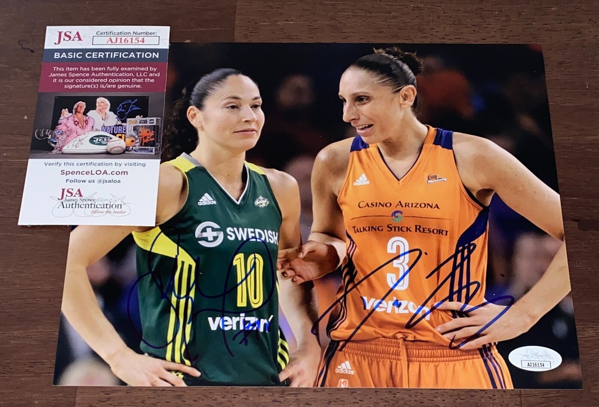 Sue Bird Diana Taurasi STORM MERCURY Autographed Signed USA 8x10