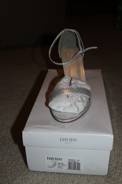 david's bridal silver shoes