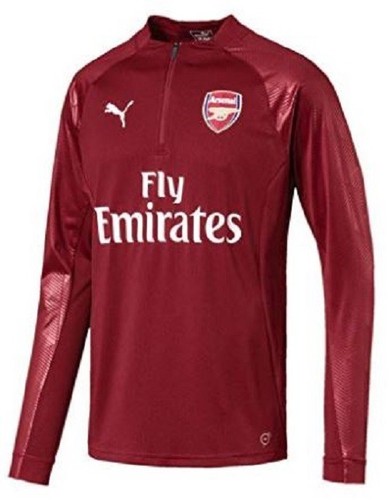 Arsenal entrenamiento Puma para Hombres Sudadera Rojo 1/4 Cremallera  Chaqueta de pista de fútbol 2017-18 | eBay