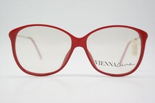 Vintage Glasses Viennaline 1410 Red Silver Oval Eyeglass Frame