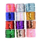 Mandala Craft 6mm Flat Sequin Strip 12 Assorted Colors - 7 X 12 Yds Metallic .