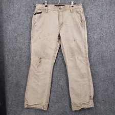 Ariat FR Pants Mens 31x30 Khaki M4 Low Rise Boot Cut Flame Resistant Canvas Work