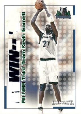 1999-00 SkyBox Impact #25 RN Kevin Garnett Rewind '99