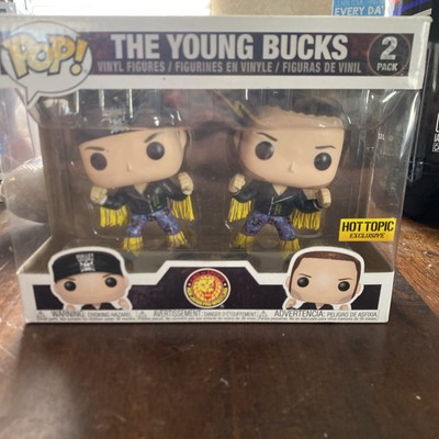 The Young Bucks Hot Topic Exclusive Funko Pops Sun Damage To Back Of Box 