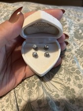 April “Diamond” Crystal Stud Earrings in Heart Velvet Box Costume Jewellery Set