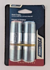 Camco 01013 3/4” x  3/4" Male NPT Water Heater Dielectric Heat Trap Nipples