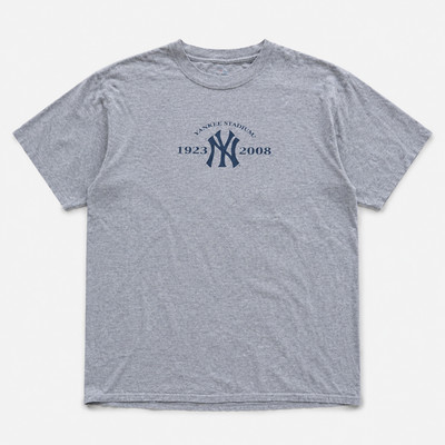 New York Yankees Majestic Vintage T-Shirt Herren MLB Grau L Backprint