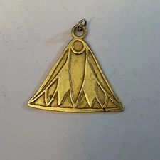 Vintage MMA Egyptian Revival Gold Lotus Blossom Pendant