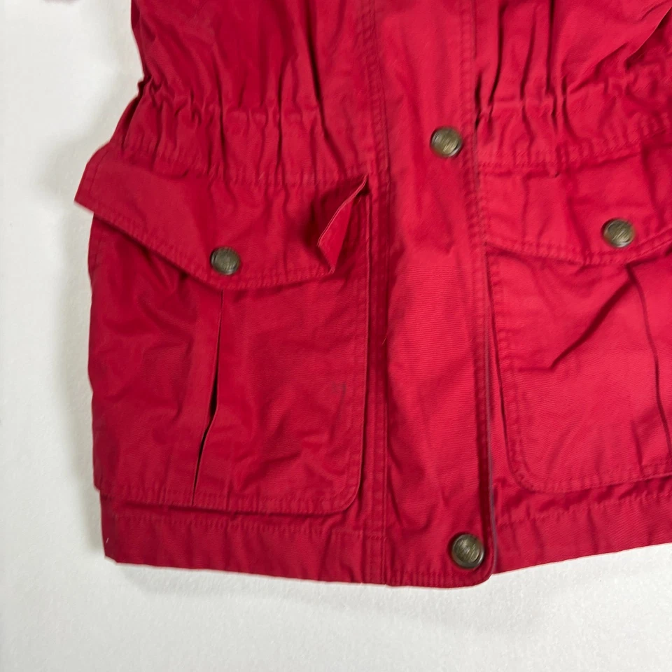 Chaqueta Pacific Trail Mujer Pequeña Roja Exterior Utilidad Parka Bolsillos a Presión De Colección Foto 3 de 4