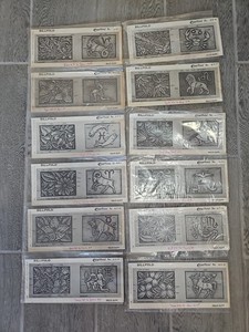 Vintage CRAFTAID Billfold Leather Template Lot ALL ZODIAC SIGNS 12 TOTAL VGC