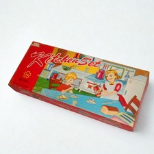 Vintage Nomura Kitchen Set Tin Toy Japan MIB Unused Complete w/Box