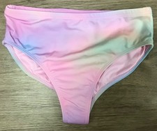 Girls' Afro Unicorn Tie-Dye Swimsuit Bikini Bottoms Pink size S 6/6X 